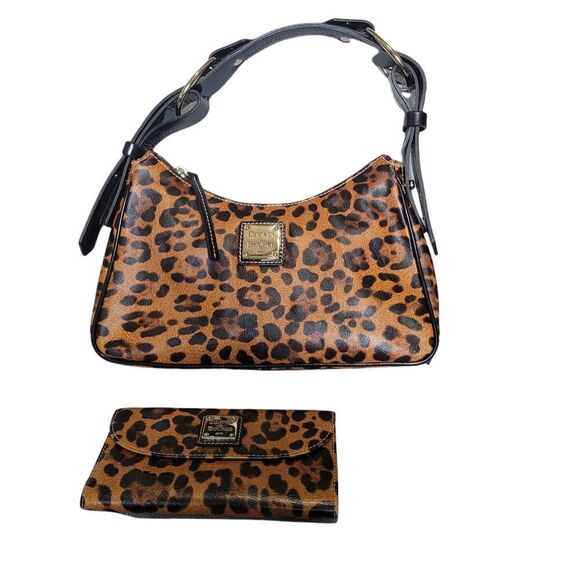 Dooney & Bourke Leopard Print Bag And Wallet - Picture 1 of 9
